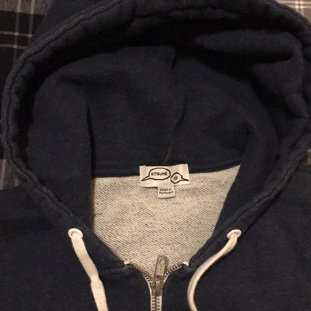 Maison Kitsune Front Zip Parisien Hoodie - Picture 3 of 3